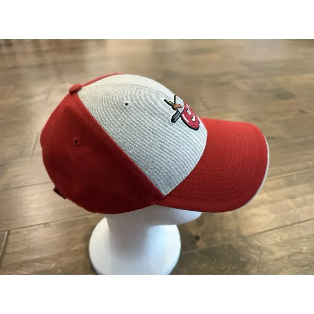 47 Brand Mens Gray Red MiLB Fort Wayne TinCaps Adjustable Strapback Wool Hat Cap